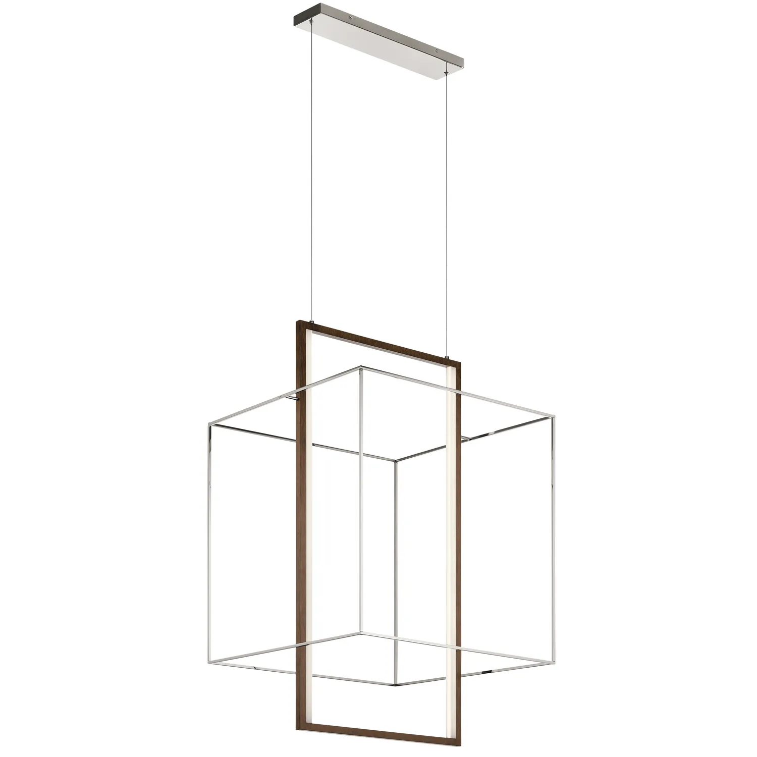Viho LED Chandelier in Polished Nickel