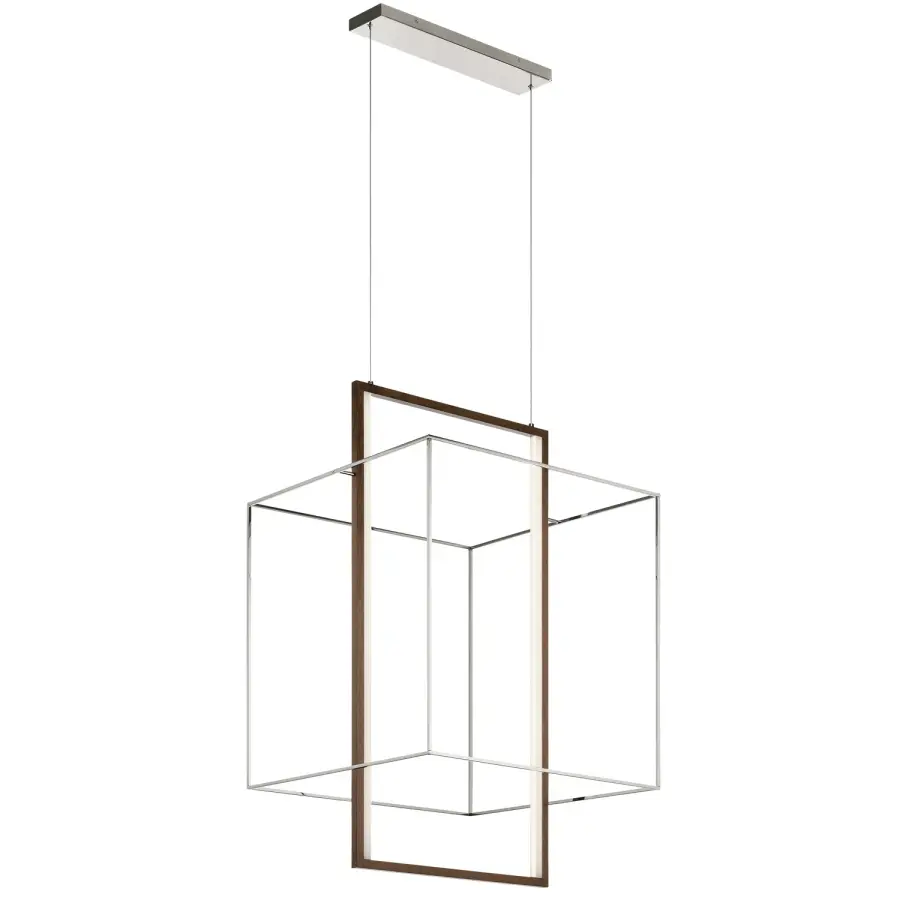Viho LED Chandelier in Polished Nickel