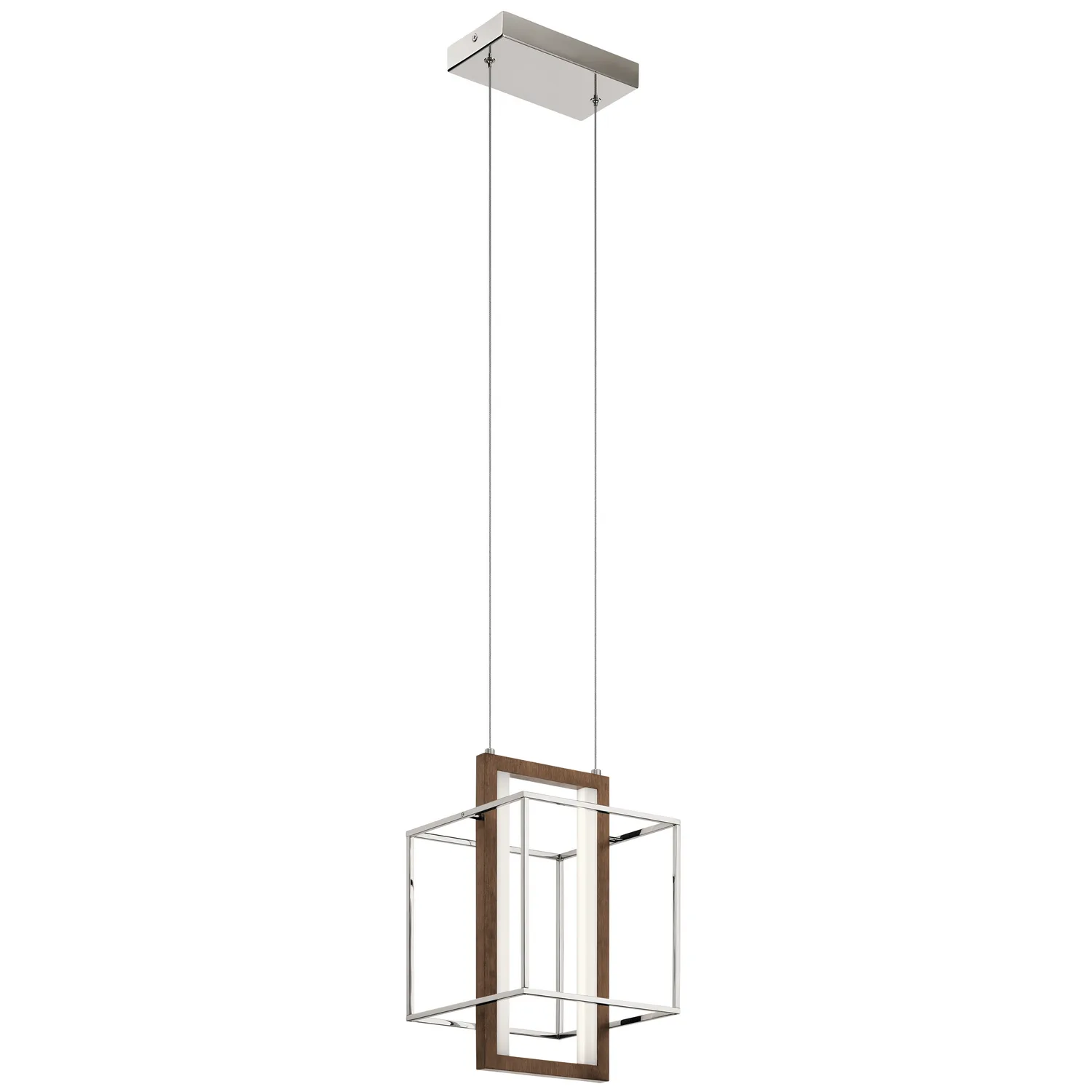 Viho LED Pendant in Polished Nickel