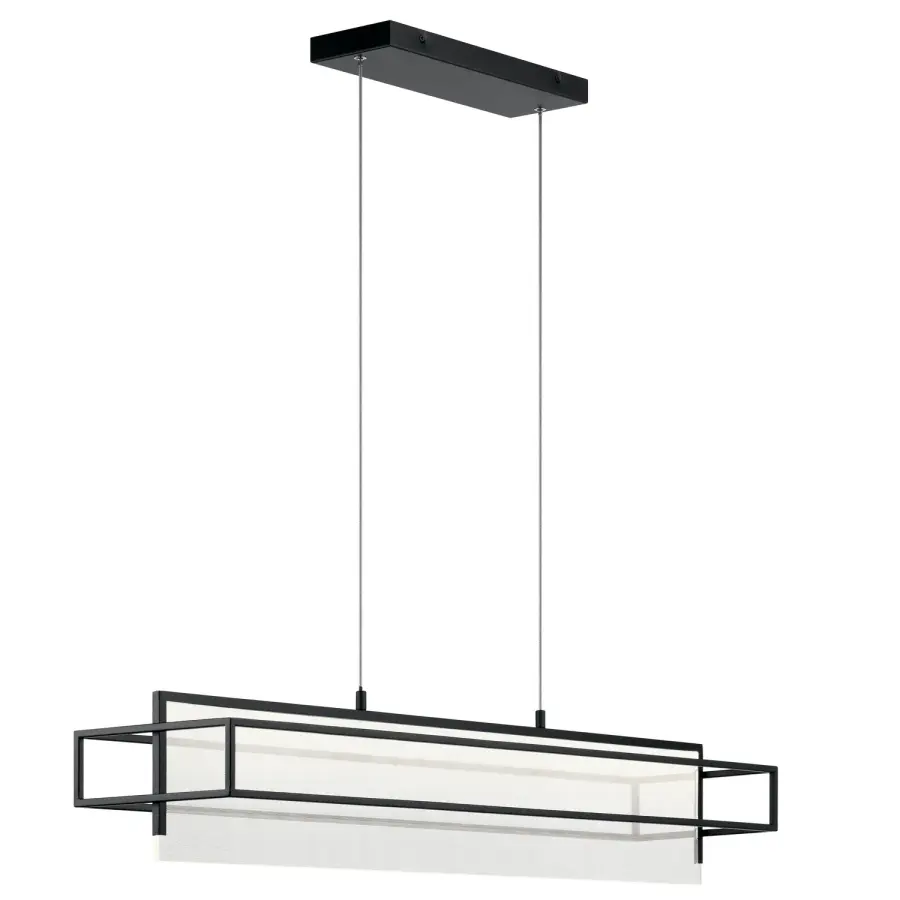 Vega LED Linear Chandelier in Matte Black