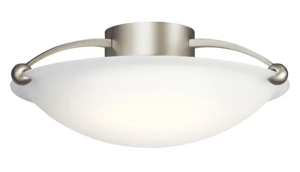Brushed Nickel Semi-Flush Mount Ceiling Light - Image 1