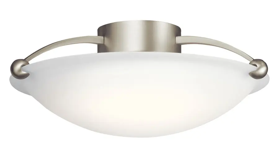 Brushed Nickel Semi-Flush Mount Ceiling Light - Image 1