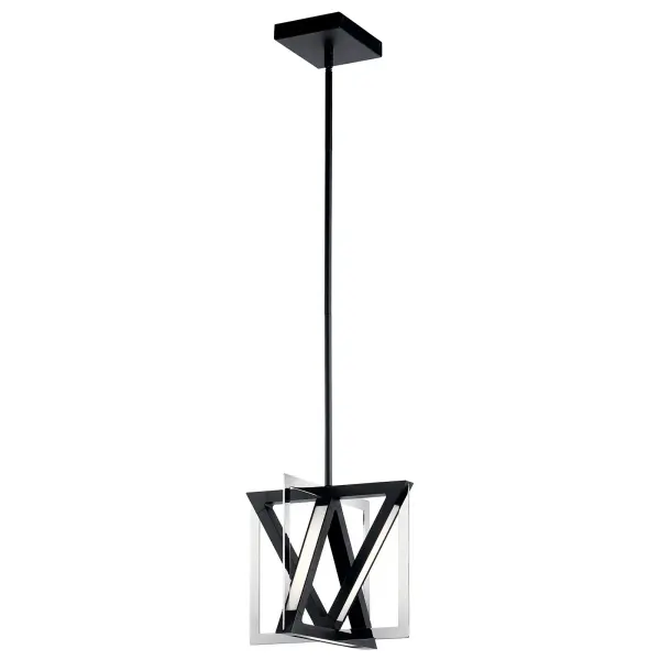 The Axis pendant combines contemporary minimalist design with practical integrated LED technology. Its compact 12.25-inch profile and matte black finish deliver modern sophistication for smaller spaces.
