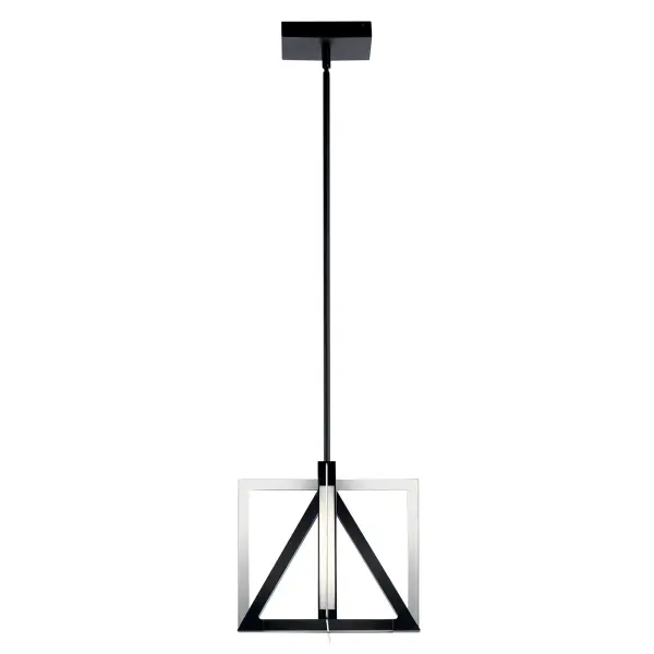 The Axis pendant combines contemporary minimalist design with practical integrated LED technology. Its compact 12.25-inch profile and matte black finish deliver modern sophistication for smaller spaces. - alternate view