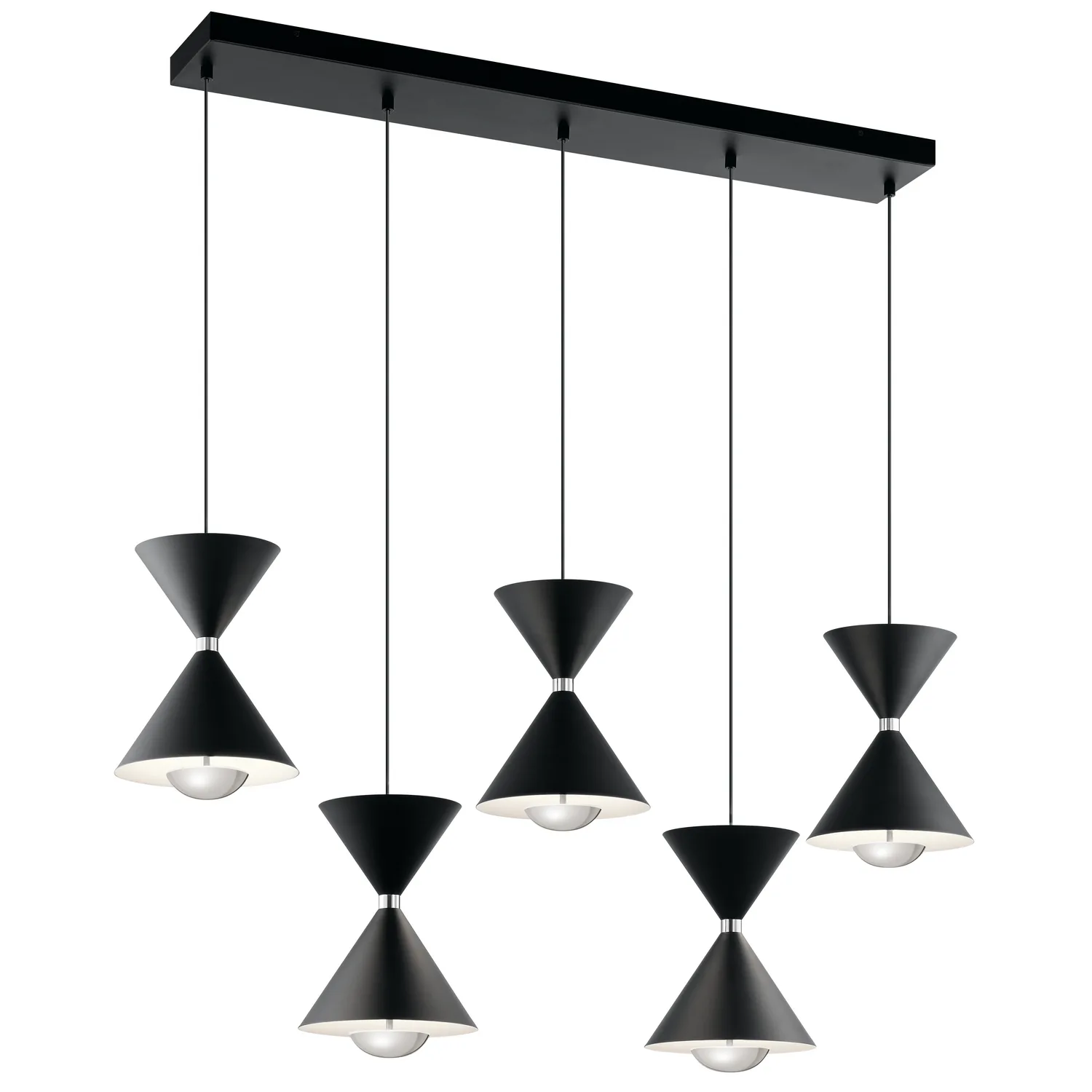 Kordan LED Linear Chandelier in Matte Black
