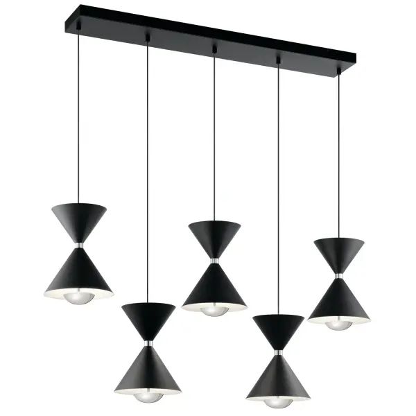 Kordan LED Linear Chandelier in Matte Black