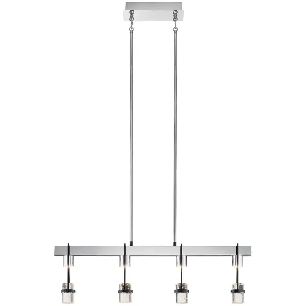 The Ayse Linear Chandelier combines contemporary minimalism with sophisticated bubble crystal glass. Its 32-inch linear profile and integrated LED technology make it perfect for modern kitchen islands and dining spaces.