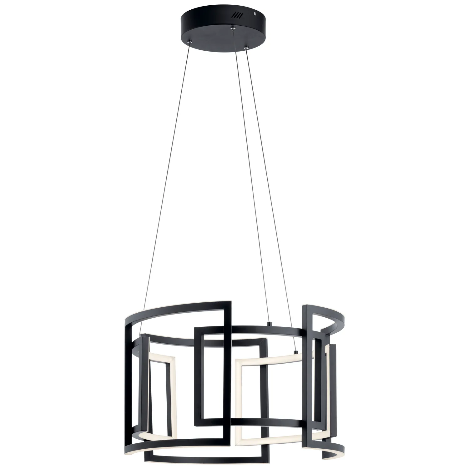 Melko LED Chandelier in Black