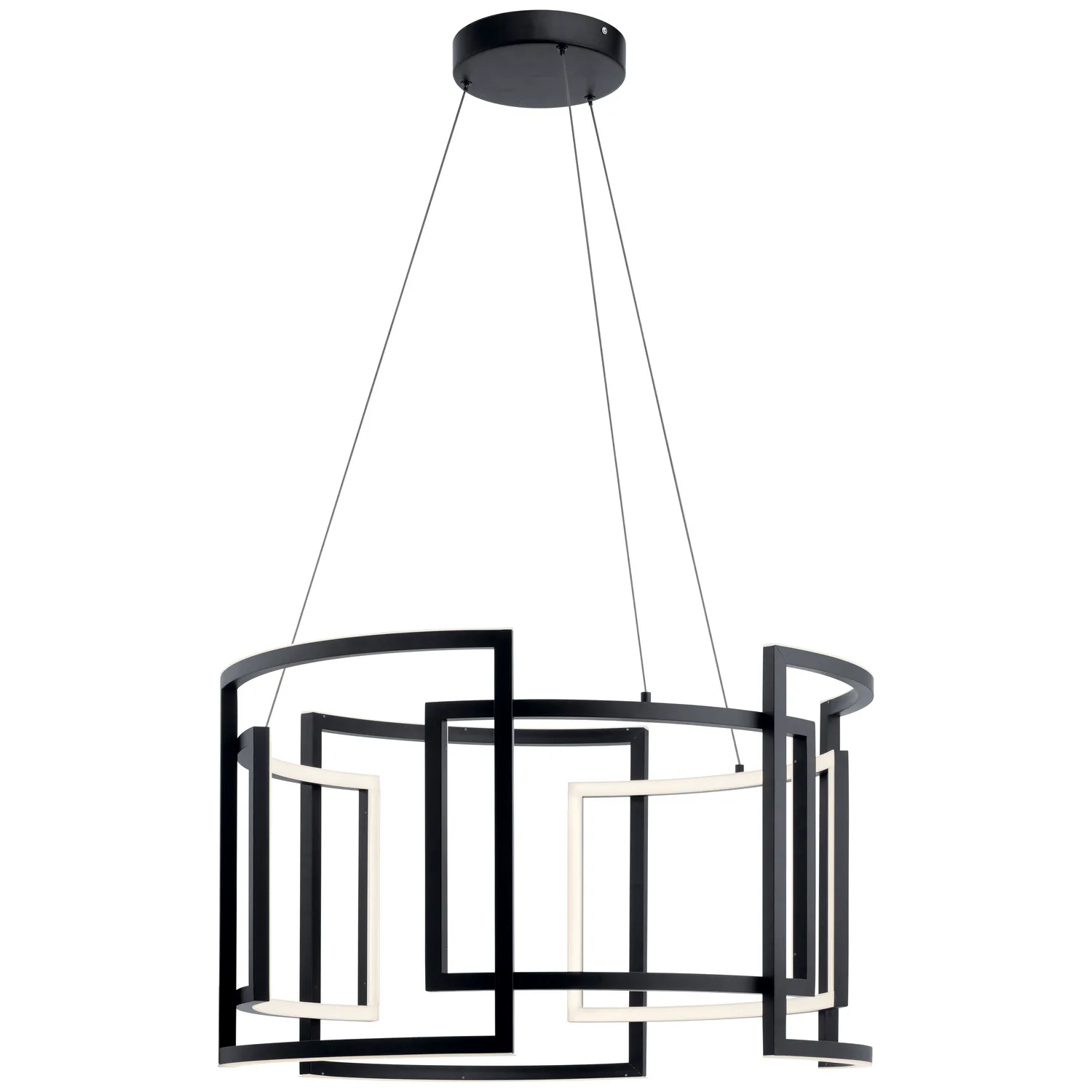 Melko LED Chandelier in Black