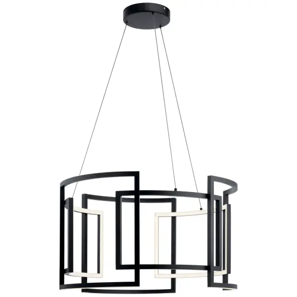 Melko LED Chandelier in Black