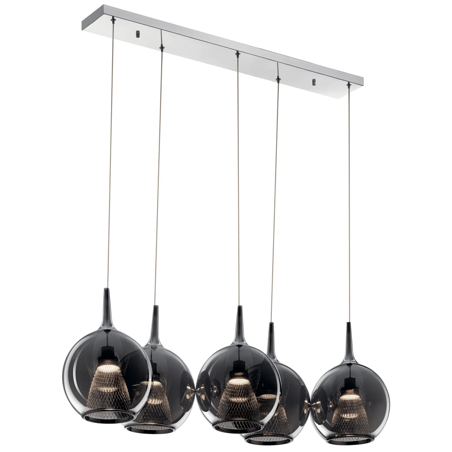 Zin LED Linear Chandelier in Chrome