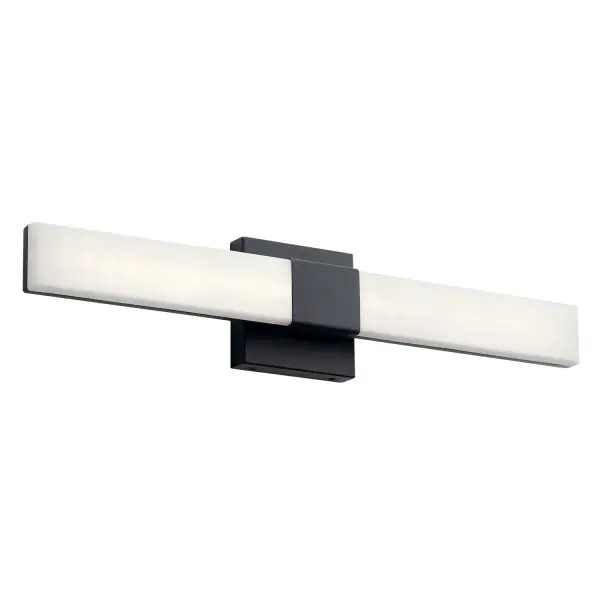 Neltev 24" LED Linear Bath Light in Matte Black