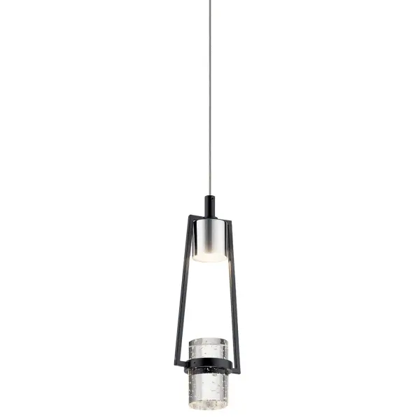 The Ayse Mini Pendant combines contemporary styling with artisanal bubble glass for a sophisticated lighting solution. Its compact 3.75-inch width makes it perfect for tight spaces while the integrated LED provides energy-efficient illumination.