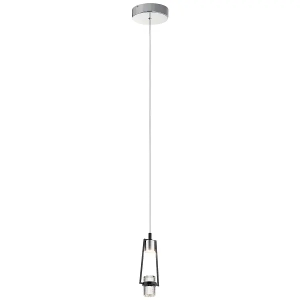 The Ayse Mini Pendant combines contemporary styling with artisanal bubble glass for a sophisticated lighting solution. Its compact 3.75-inch width makes it perfect for tight spaces while the integrated LED provides energy-efficient illumination. - alternate view