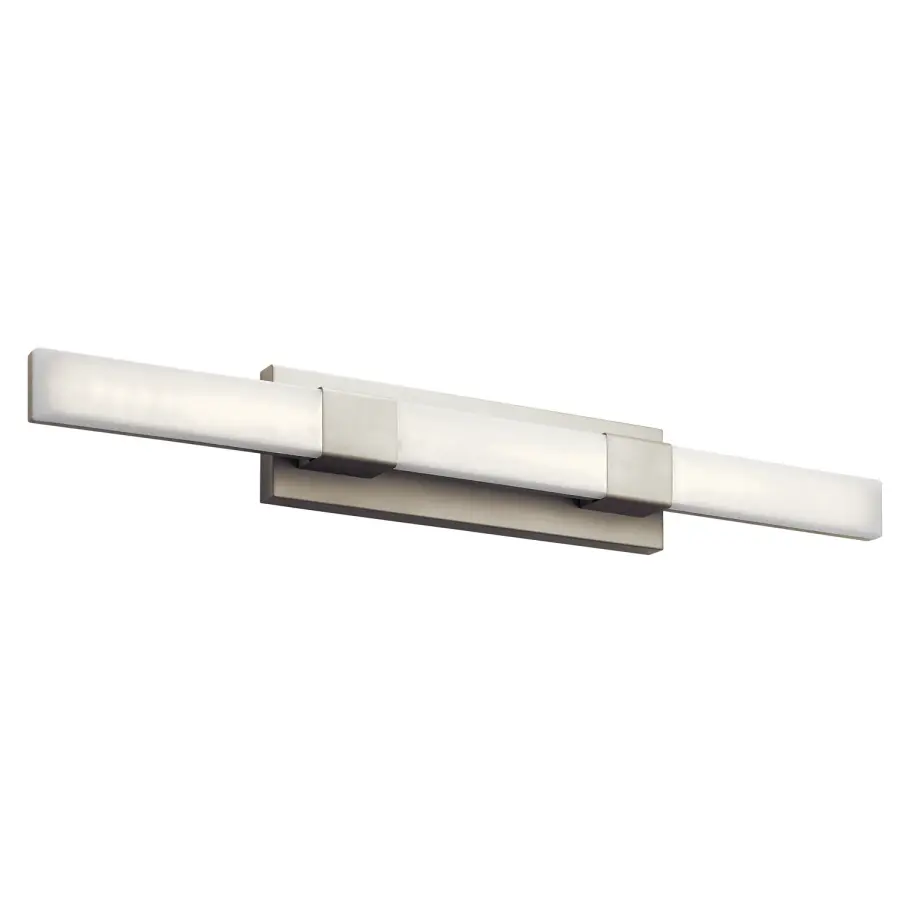 Neltev LED Linear Bath Light in Satin Nickel