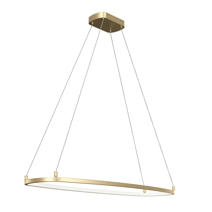 Koloa LED Linear Chandelier in Champagne Gold