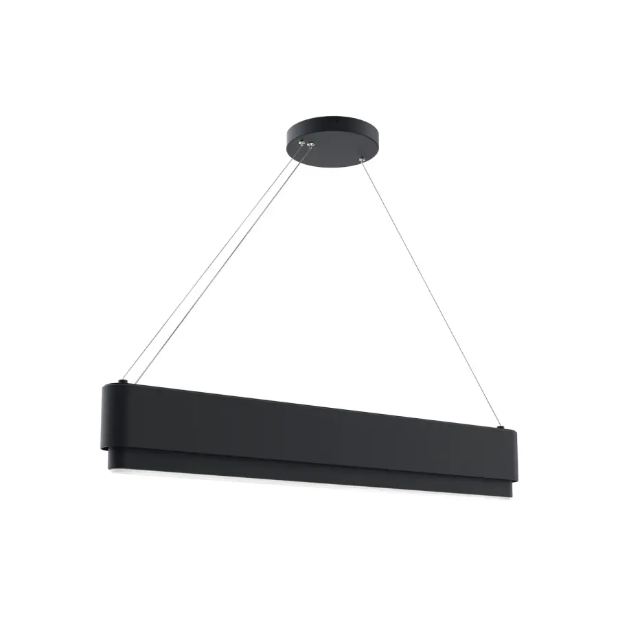 Walman LED Linear Chandelier in Matte Black