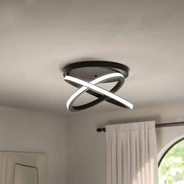 Sleek Contemporary Semi-Flush with Integrated LED Efficiency - Image 3