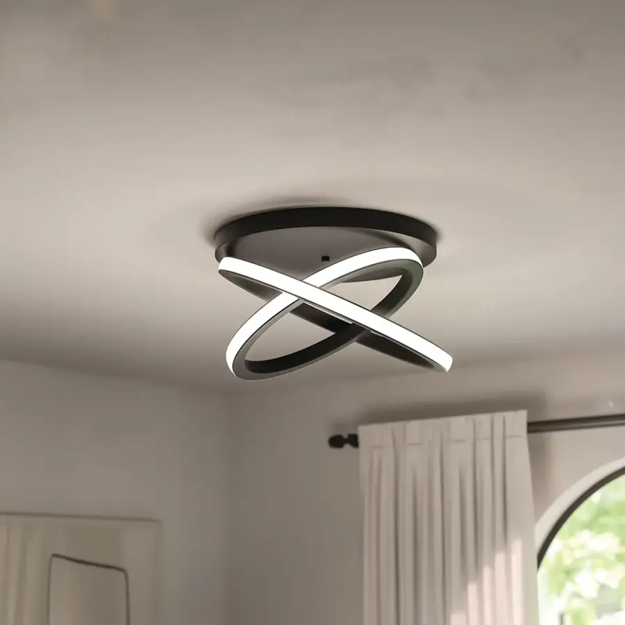 Sleek Contemporary Semi-Flush with Integrated LED Efficiency - Image 3