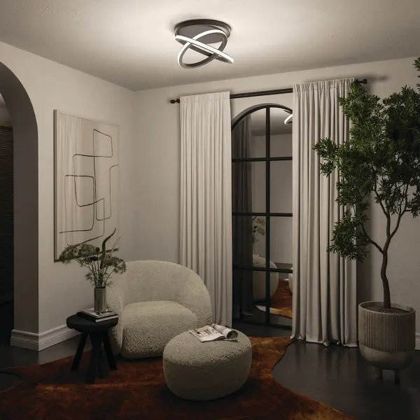 Sleek Contemporary Semi-Flush with Integrated LED Efficiency - Image 5