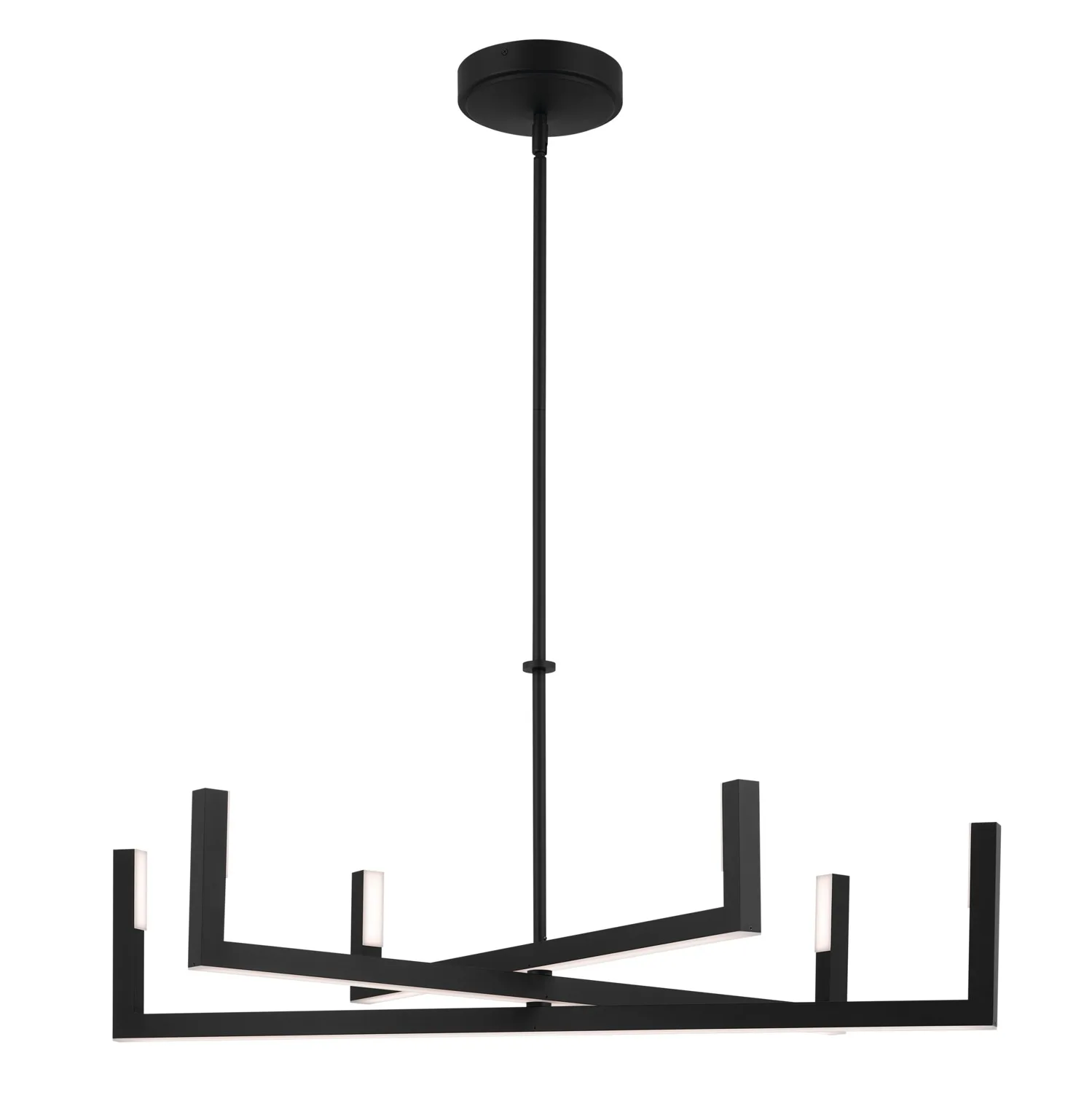 Priam LED Chandelier in Matte Black