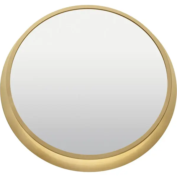 The Chennai Mirror combines sophisticated champagne gold finish with energy-efficient integrated LED lighting. Its 30-inch diameter provides ample reflection space while the dimmable 3000K warm white light creates perfect ambiance for grooming tasks. - alternate view