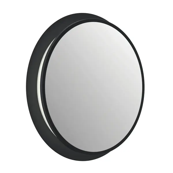The Chennai Mirror combines functional lighting with contemporary design, featuring integrated LED technology in a sophisticated matte black finish. Energy-efficient and dimmable, it's ideal for modern bathrooms and vanity spaces.