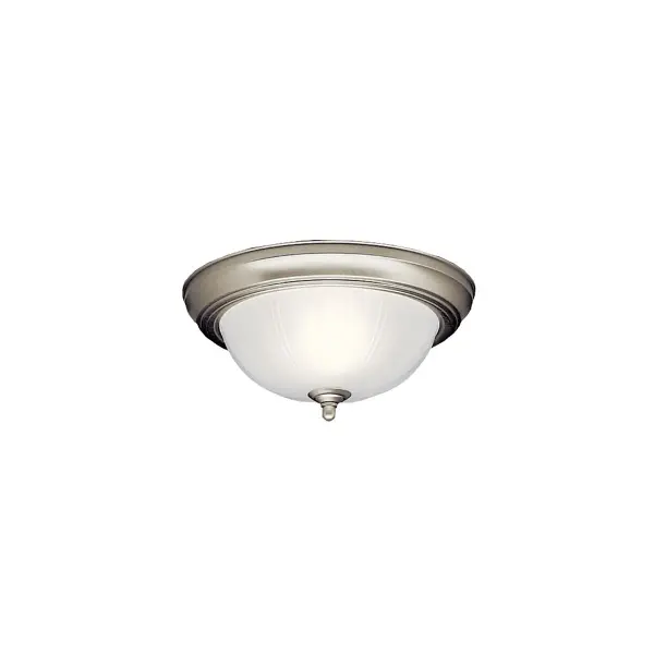 Brushed Nickel 2-Light Flush Mount Ceiling Light