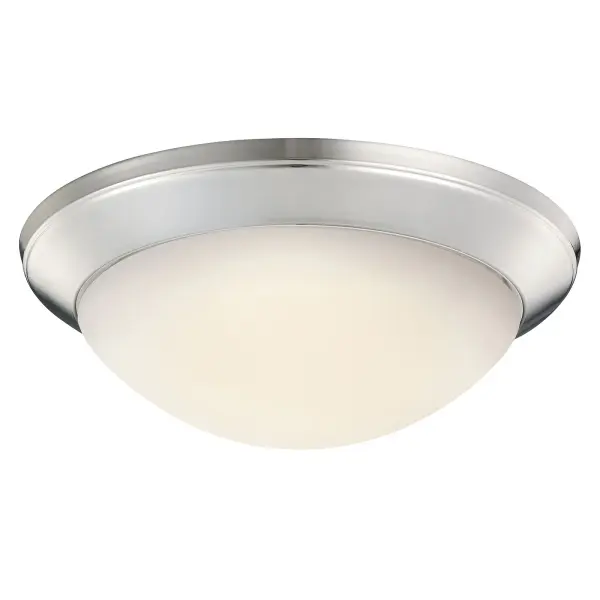 Brushed Nickel Flush Mount Ceiling Light - Image 1