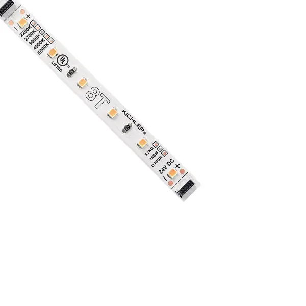 This 33-foot LED tape light delivers warm 3000K illumination with 200 lumens per foot, perfect for under-cabinet, cove, and architectural applications. Dimmable 24V system offers energy-efficient operation with integrated LEDs.