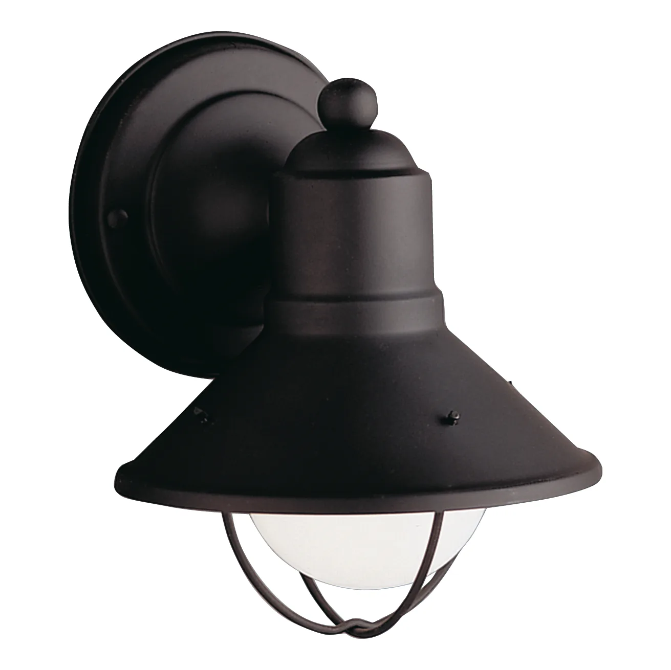 Seaside One Light Outdoor Wall Mount in Black