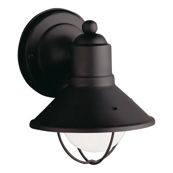Seaside One Light Outdoor Wall Mount in Black