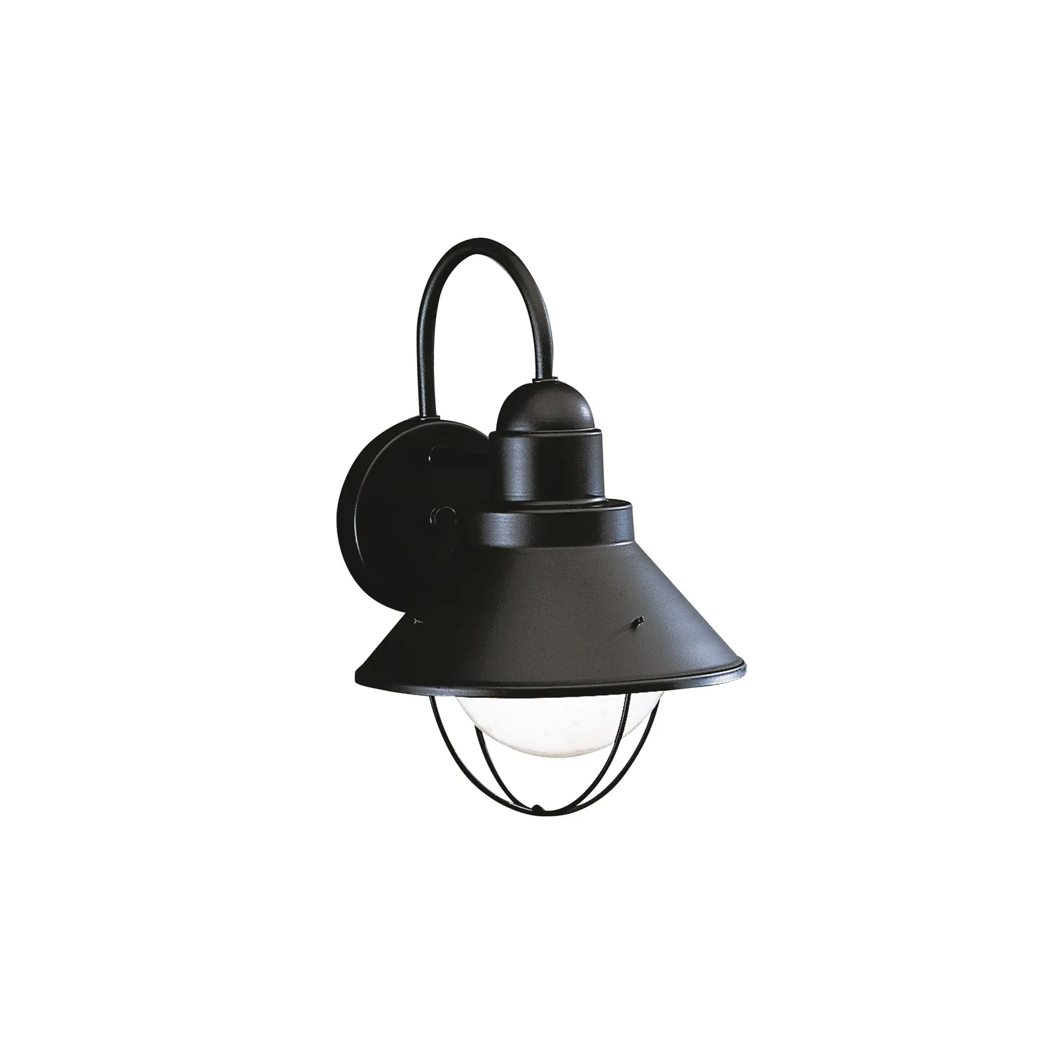 Seaside One Light Outdoor Wall Mount in Black