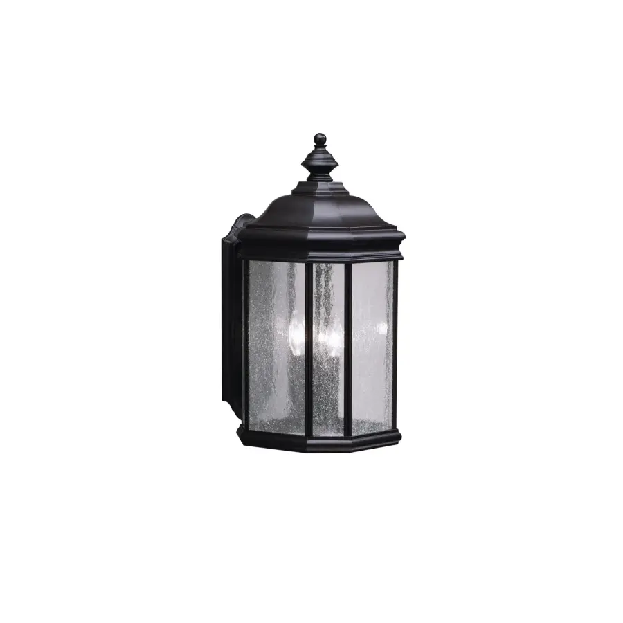 Kirkwood Three Light Outdoor Wall Lantern in Black