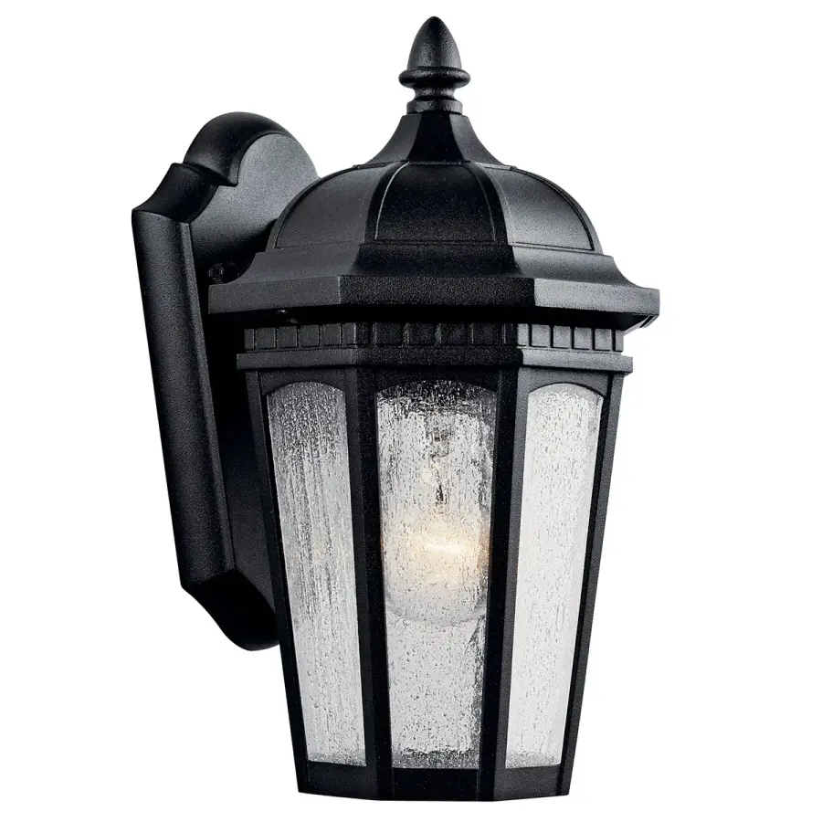 Classic Outdoor Wall Light with Seeded Glass Charm - Image 1