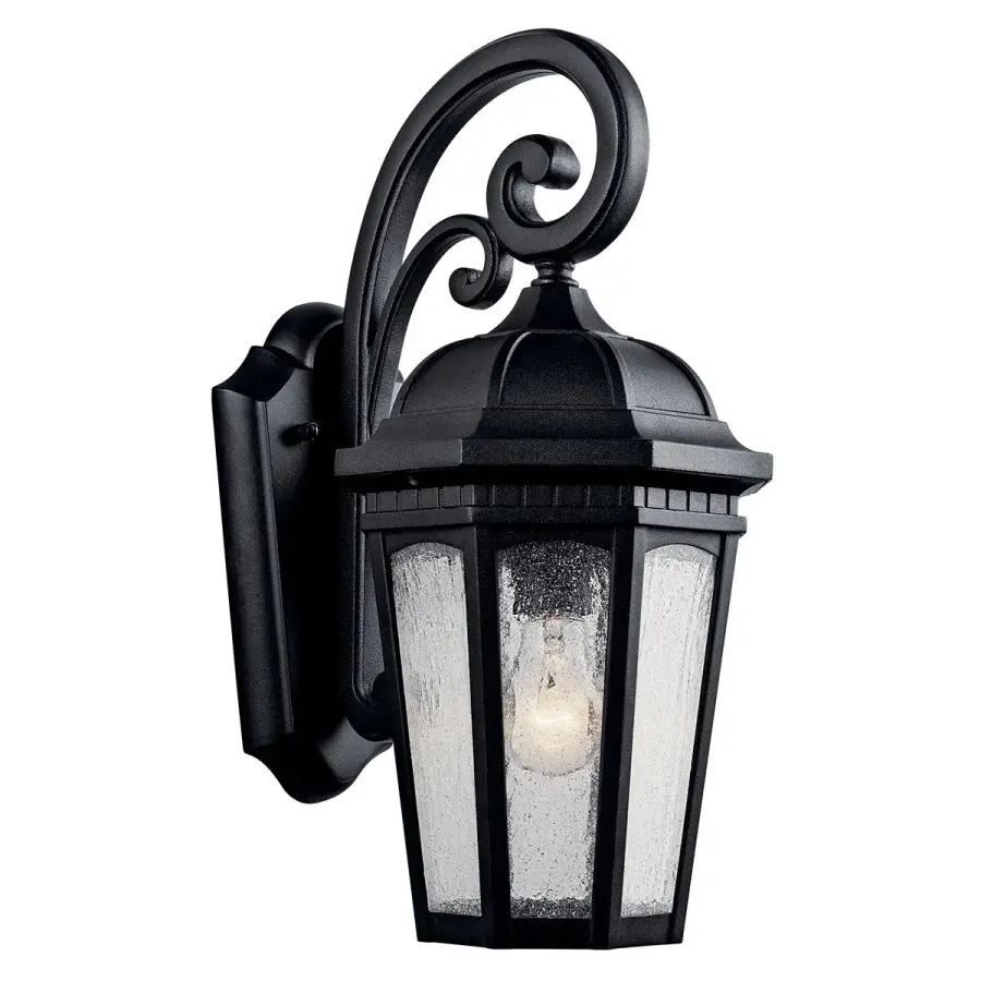 Classic Outdoor Wall Light with Timeless Seeded Glass Charm - Image 1
