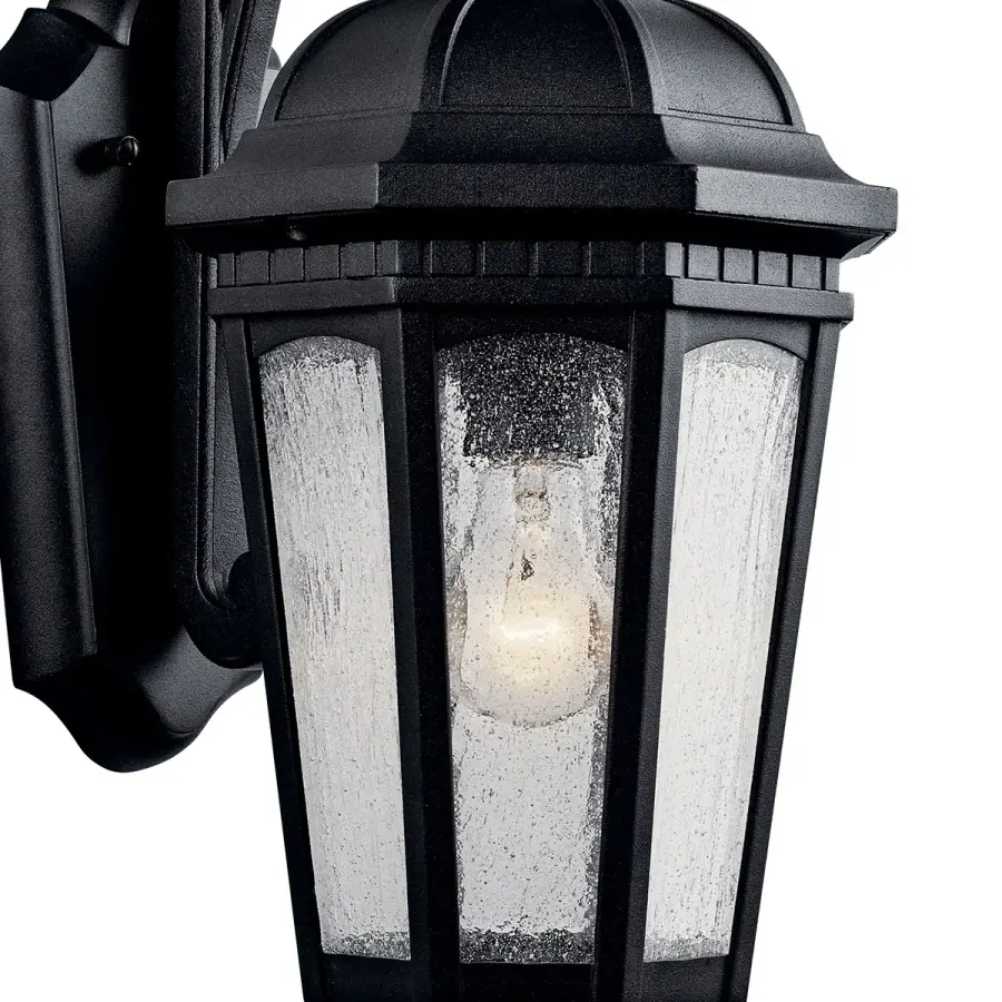 Classic Outdoor Wall Light with Timeless Seeded Glass Charm - Image 2
