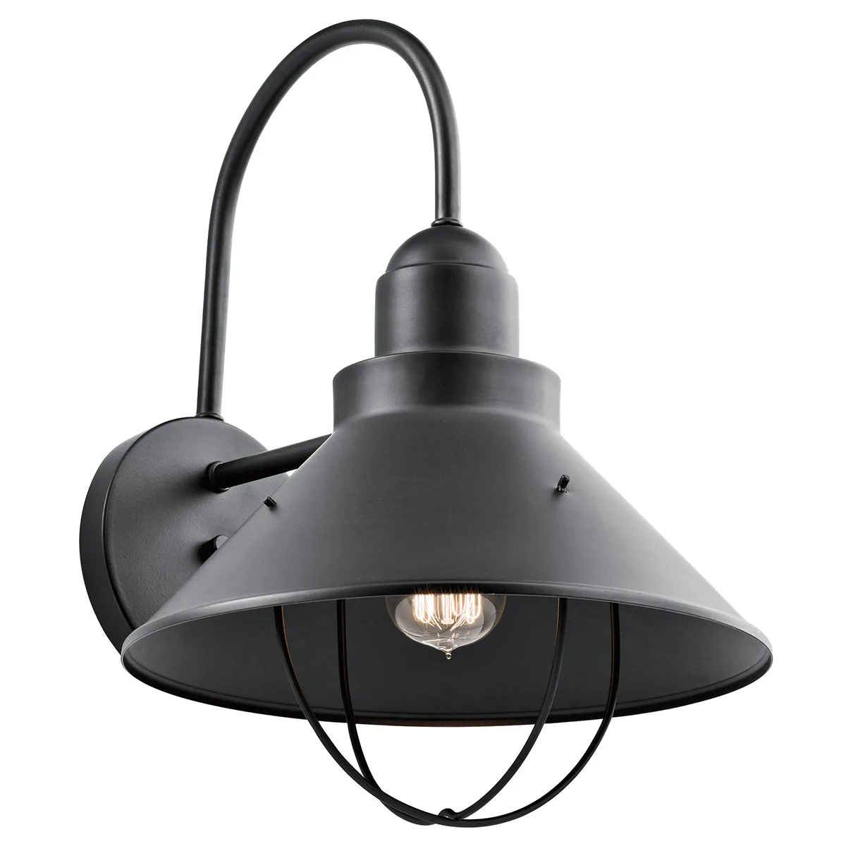 Seaside Outdoor Wall Lantern in Black