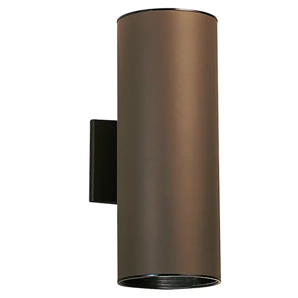The Cylinder outdoor wall light combines clean contemporary design with practical functionality. Its metal cylinder shade directs light both up and down, creating ambient outdoor lighting perfect for entryways and patios.