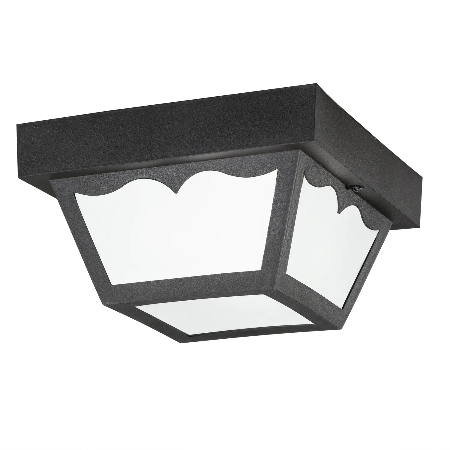 Black Outdoor Flush Mount Ceiling Light