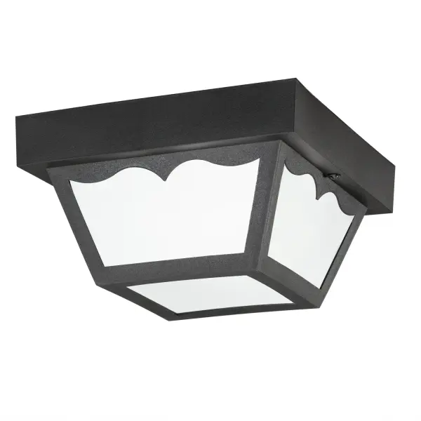 Black Outdoor Flush Mount Ceiling Light