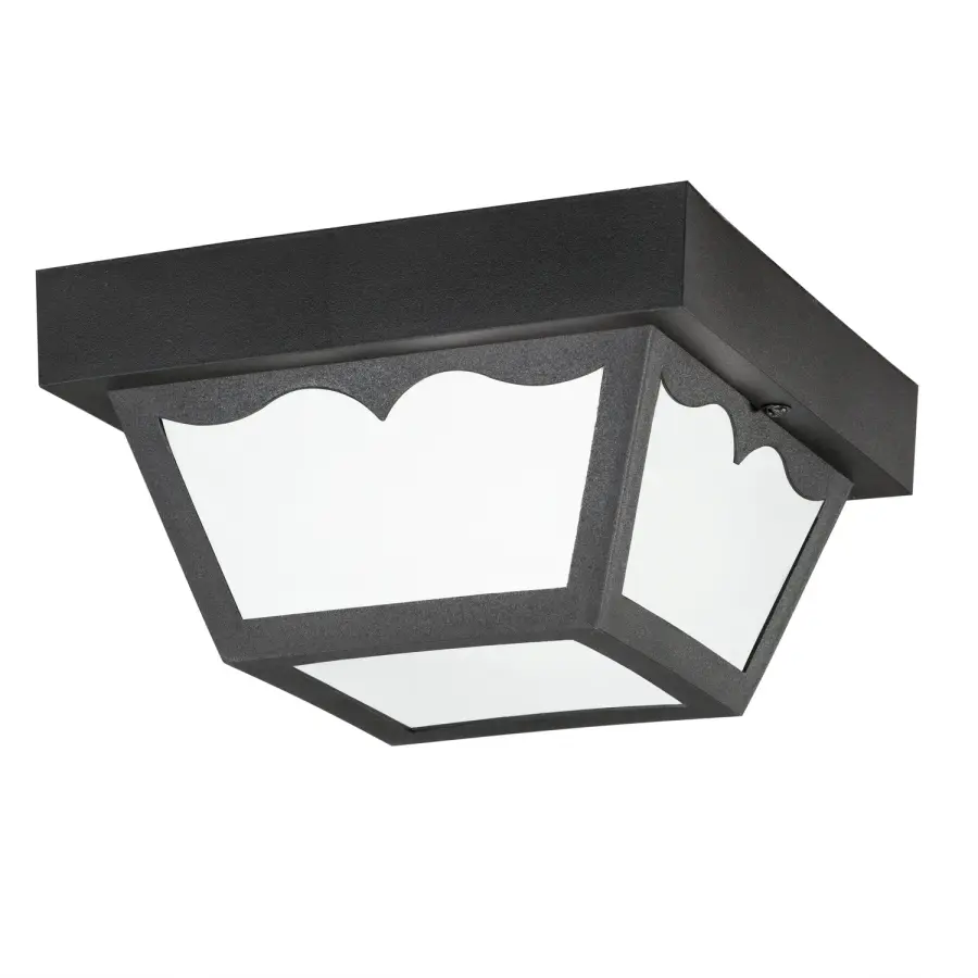 Black Outdoor Flush Mount Ceiling Light