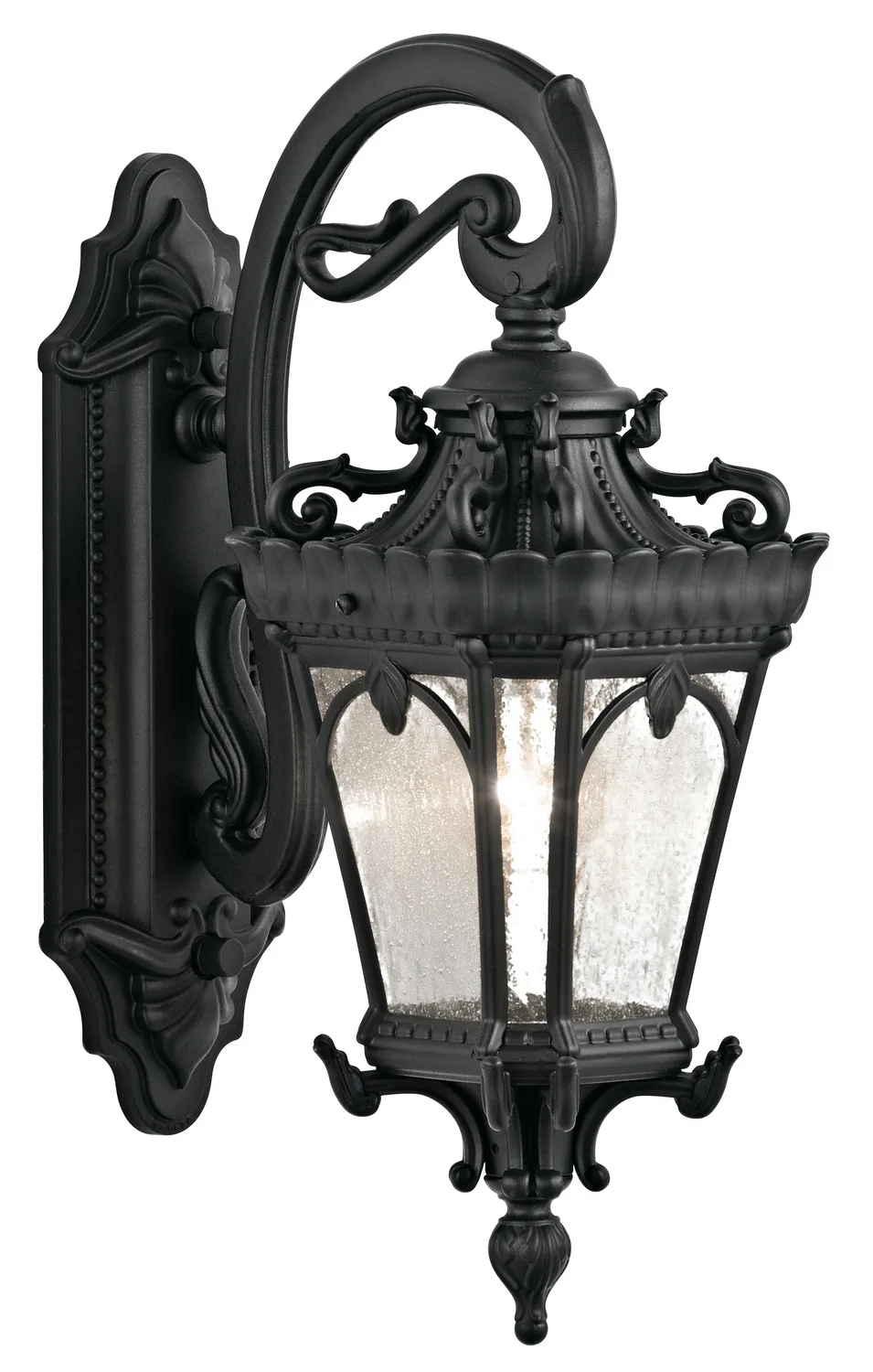Tournai 18" Outdoor Wall Lantern in Textured Black