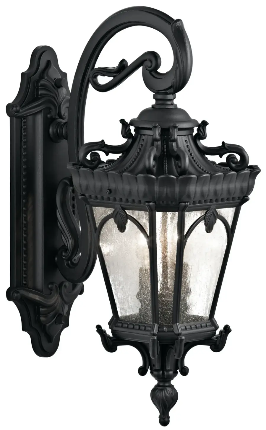 Tournai 24" Two Light Outdoor Wall Sconce in Textured Black