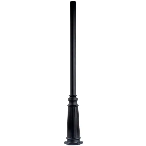 This 8-foot tall accessory post provides a sturdy foundation for outdoor lighting fixtures. The textured black finish offers durability and weather resistance, making it ideal for residential and commercial landscape lighting projects.
