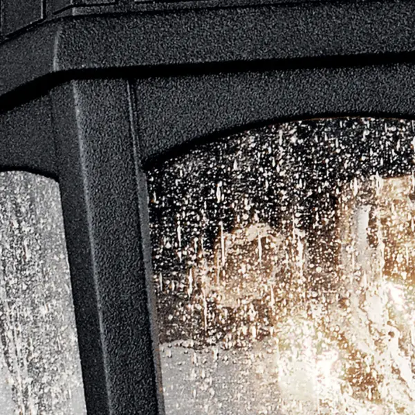 Classic Outdoor Flush Mount with Charming Seeded Glass - Image 3