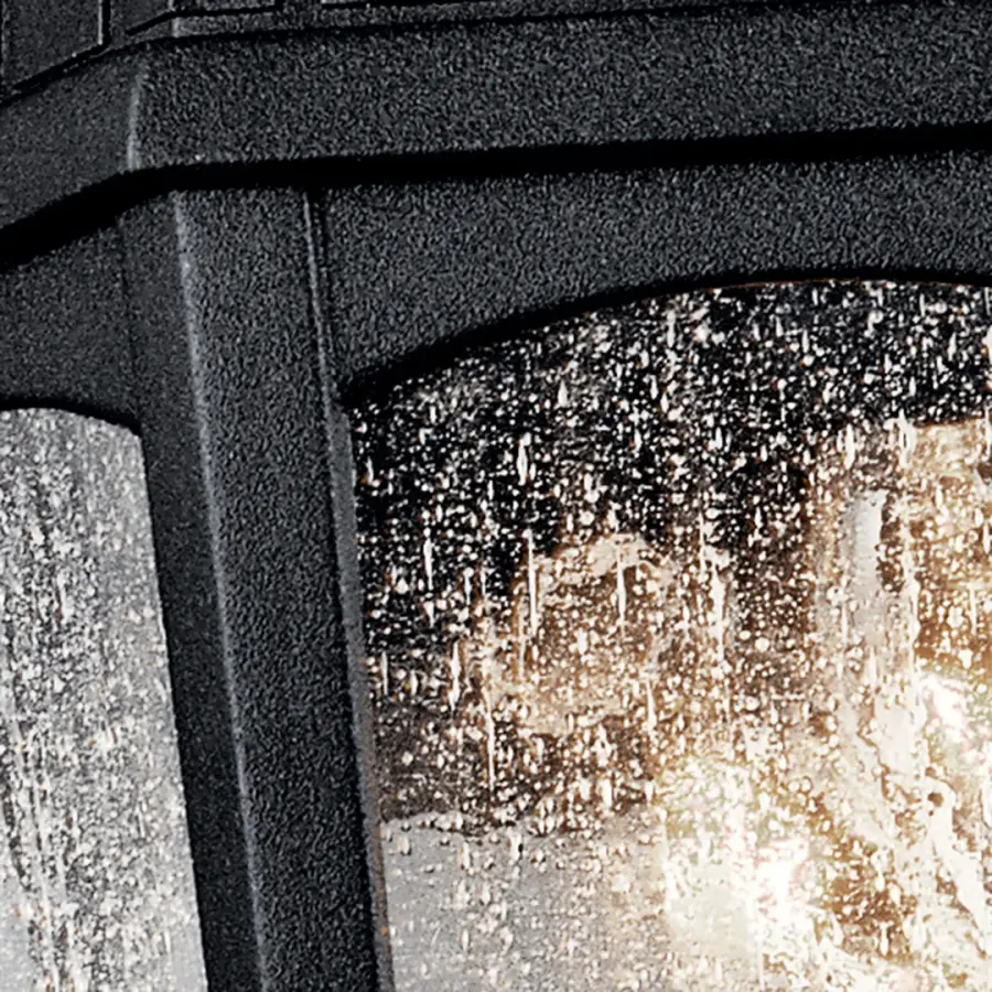 Classic Outdoor Flush Mount with Charming Seeded Glass - Image 3