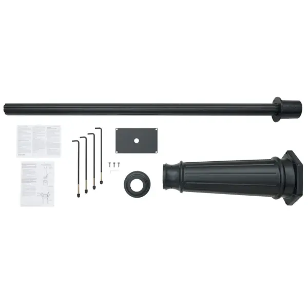 Accessory Post - 8 Foot Black Outdoor Mounting Post - Image 3
