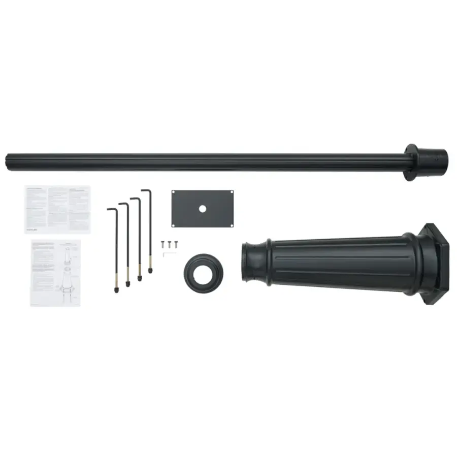 Accessory Post - 8 Foot Black Outdoor Mounting Post - Image 3