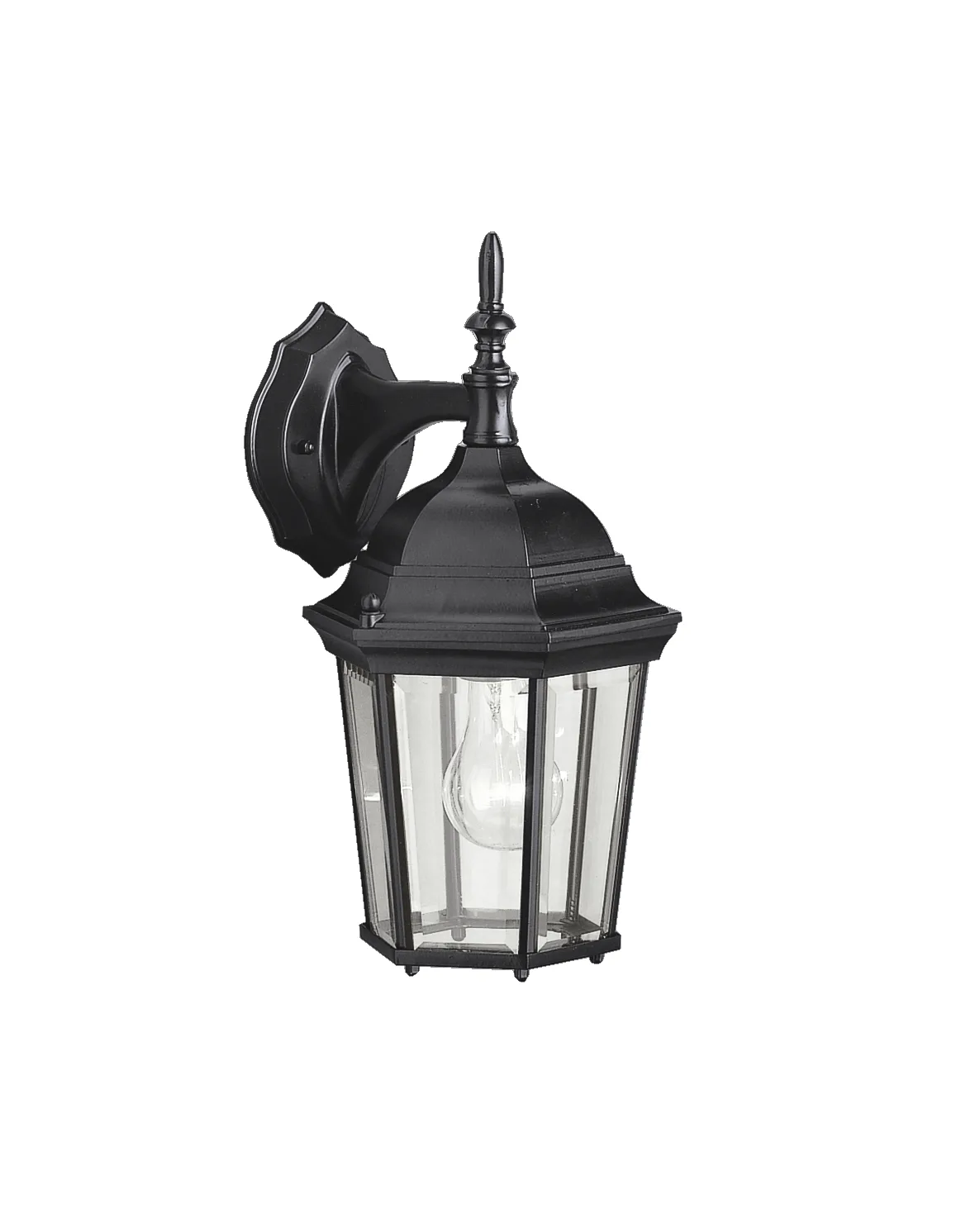 Madison One Light Outdoor Wall Mount in Black